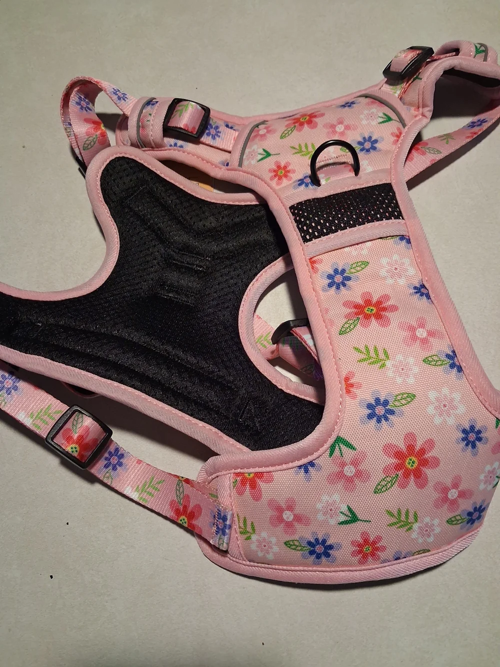 Pink Floral  Harness - XL